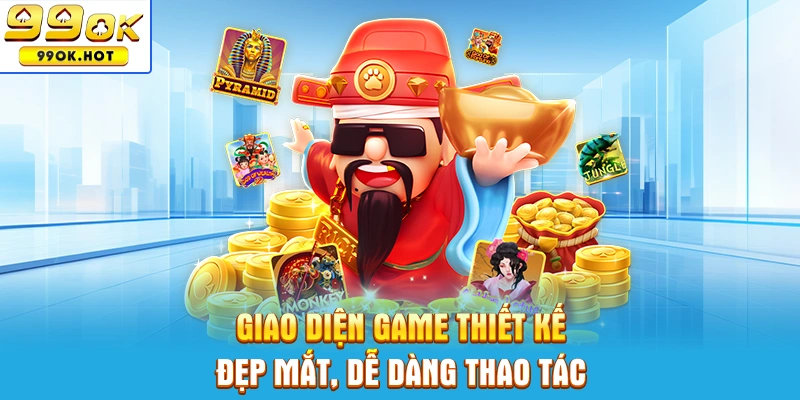 Giao diện game thiết kế đẹp mắt, dễ dàng thao tác