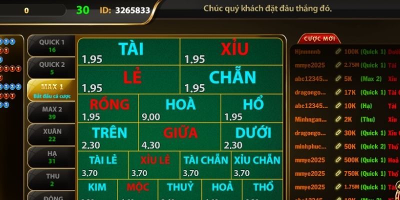 Các loại cược phổ biến và cách tính thưởng