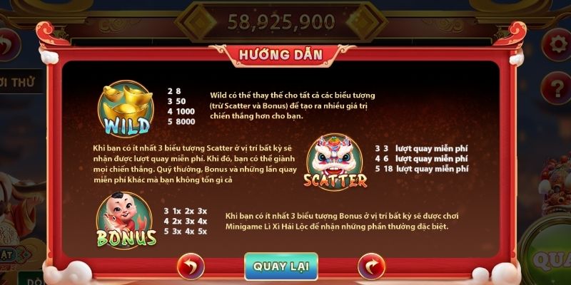 Kích hoạt tính năng miễn phí, vòng thưởng đặc biệt