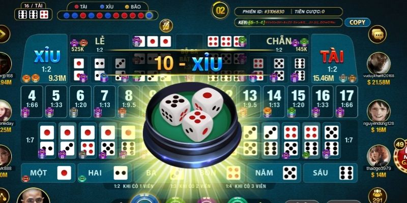 Quy trình quay xúc xắc và tính kết quả